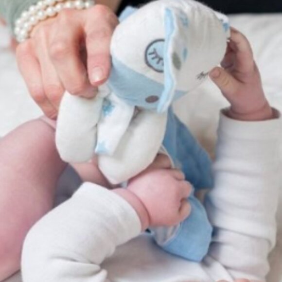 lulujo Baby Muslin Lovies Toy, Blue Puppy - Picture 3 of 5